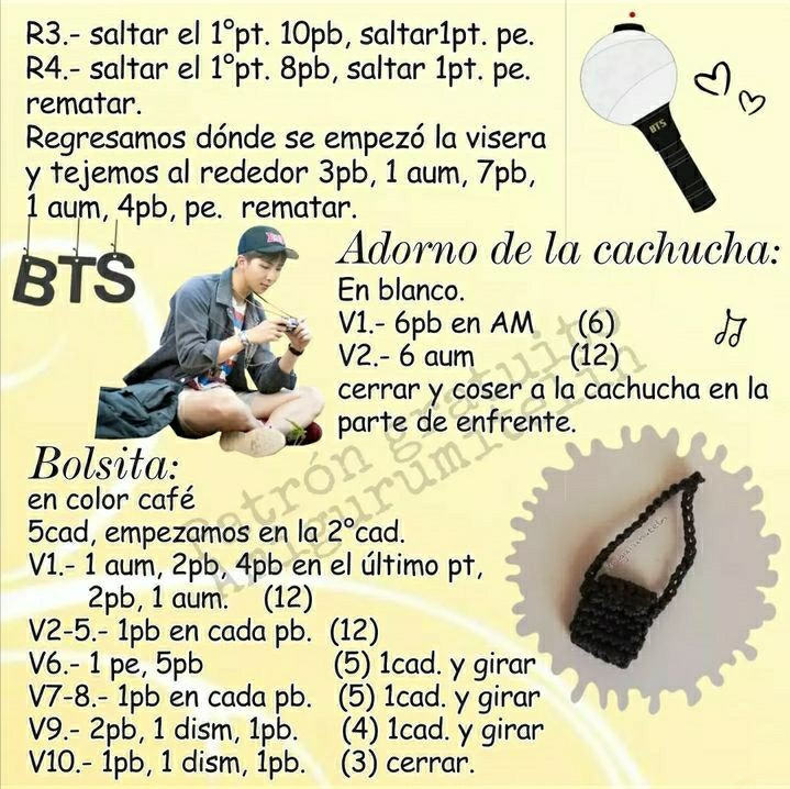 Patrón de Amigurumi Gratis de RM de BTS por Amigurumitelin