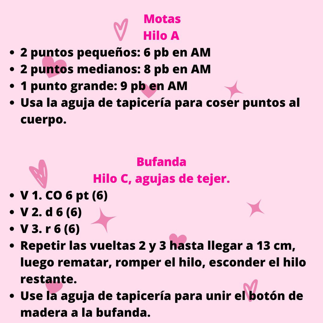 Patrón de amigurumi: Jirafa Tally con instrucciones detalladas