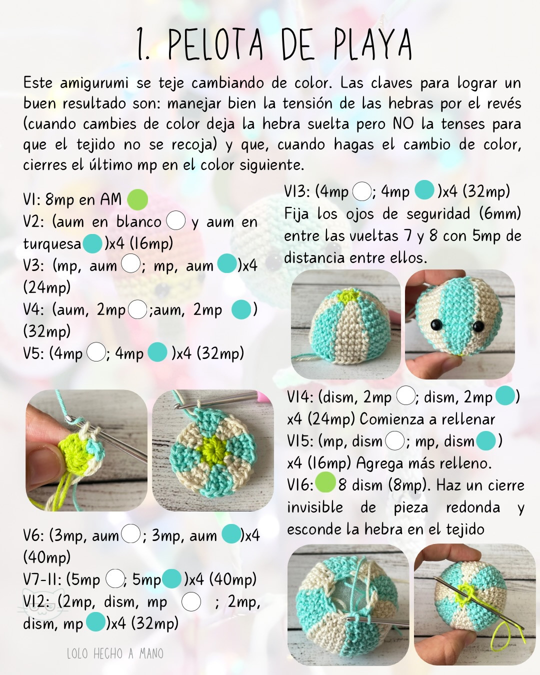 Patrón de Amigurumi para un Día de Playa Creativo y Colorido