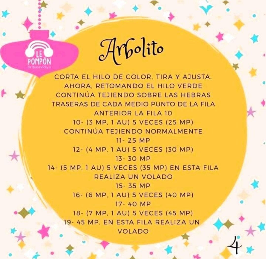 Patrón de Árbol de Navidad a Crochet para Noviembre