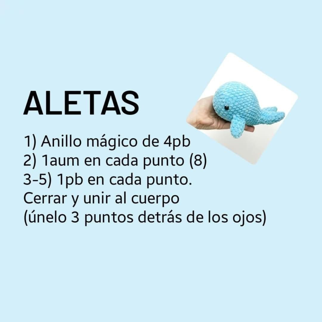 Patrón de ballena de ganchillo fácil y gratuito para principiantes