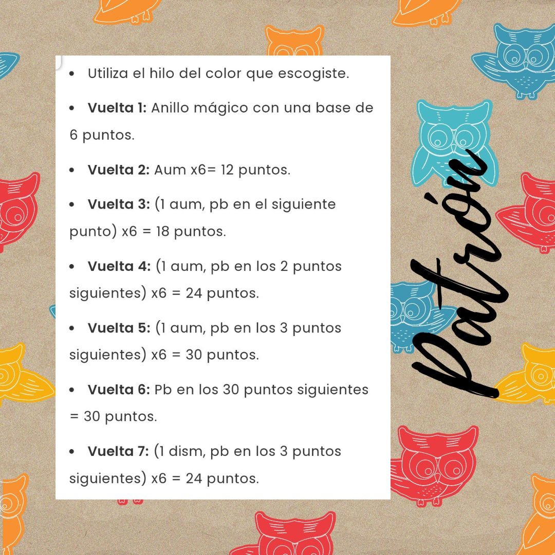 Patrón de Búhos Amigurumi: Fácil y Colorido