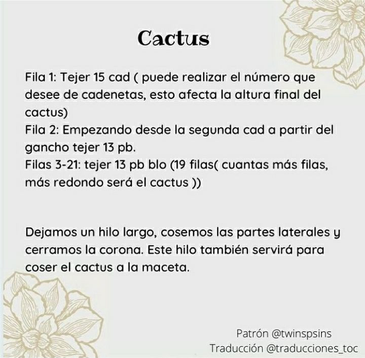Patrón de Cactus Amigurumi: Fácil y Gratis para Principiantes