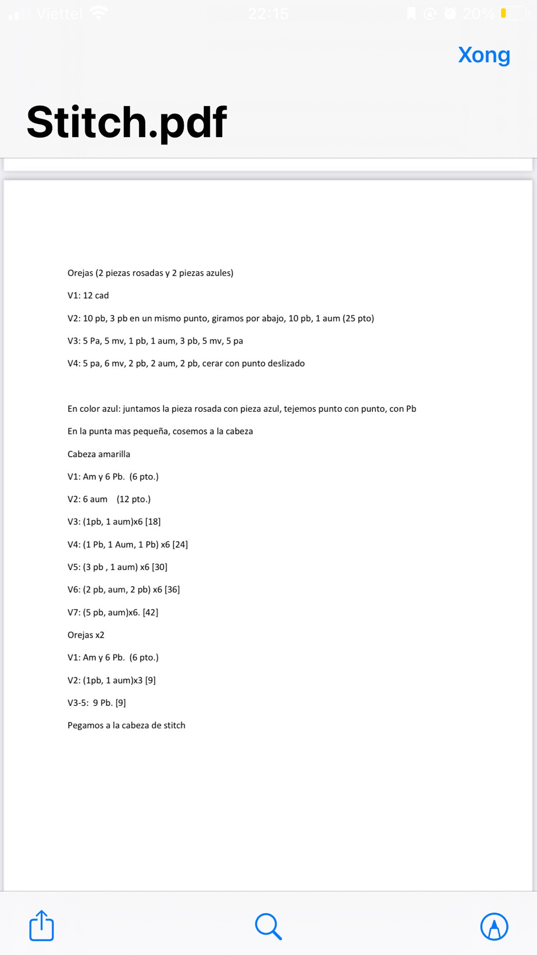 Patrón de crochet de muñeco con orejas grandes y sombrero