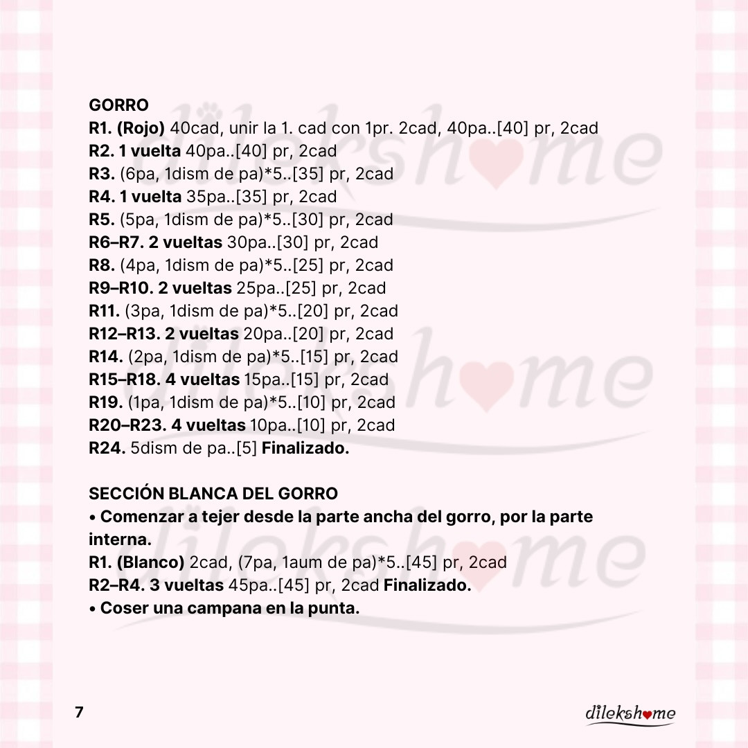 Patrón de Crochet de Papá Noel Gratis y Fácil de Seguir