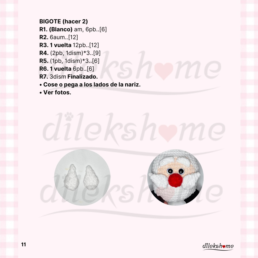 Patrón de Crochet de Papá Noel Gratis y Fácil de Seguir