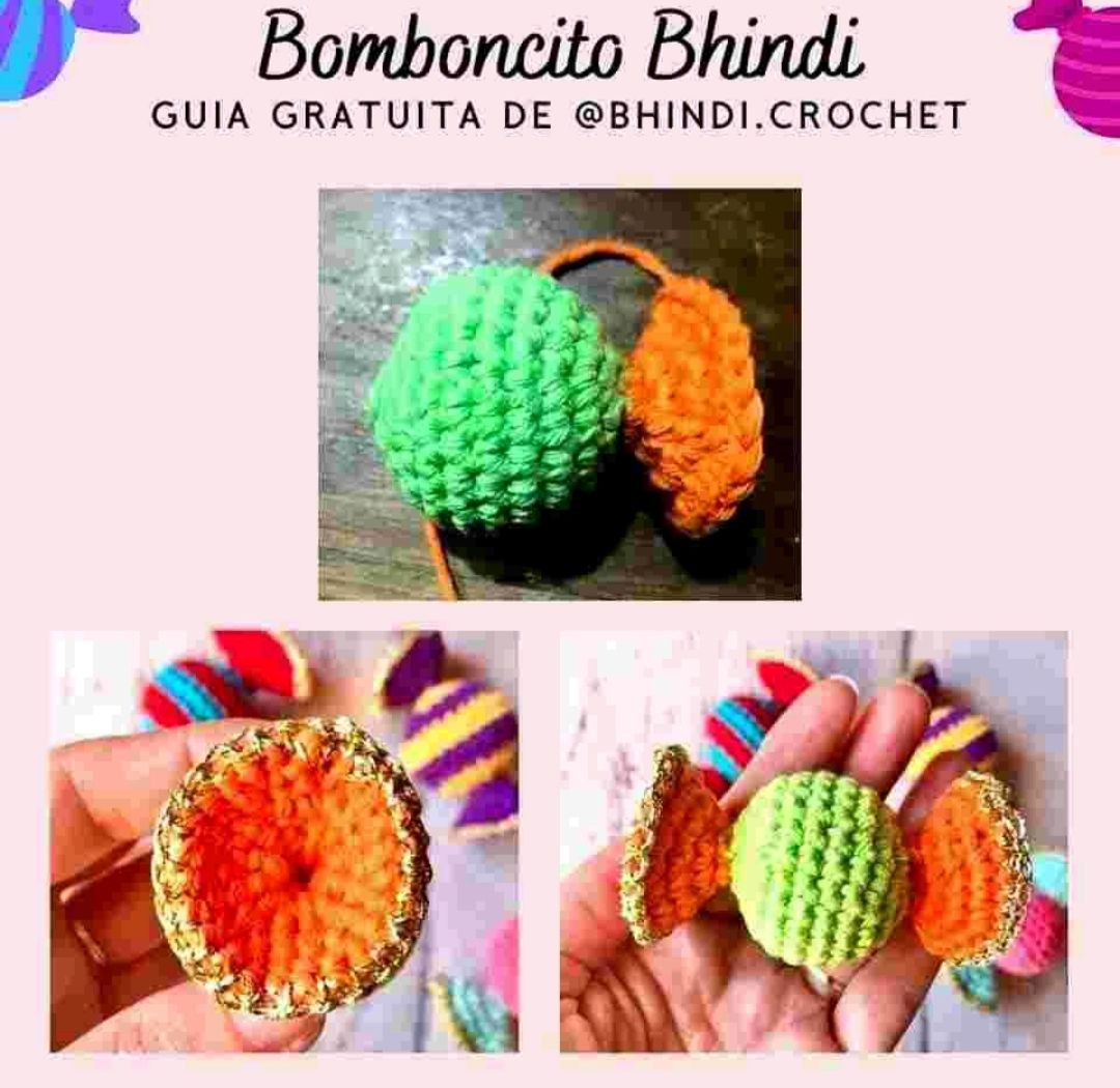 Patrón de crochet gratis: dulces coloridos para noviembre