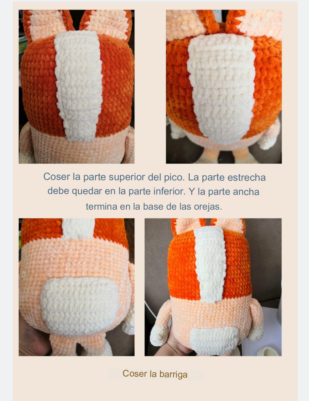 Patrón de crochet para muñecos Azul y Bingo