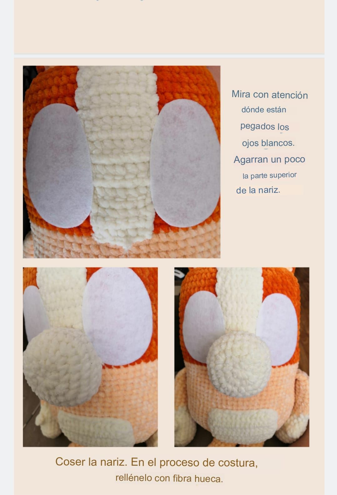 Patrón de crochet para muñecos Azul y Bingo