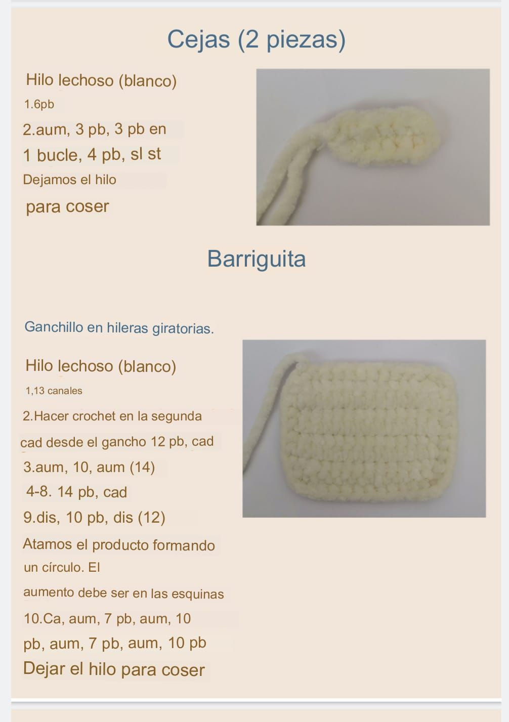 Patrón de crochet para muñecos Azul y Bingo