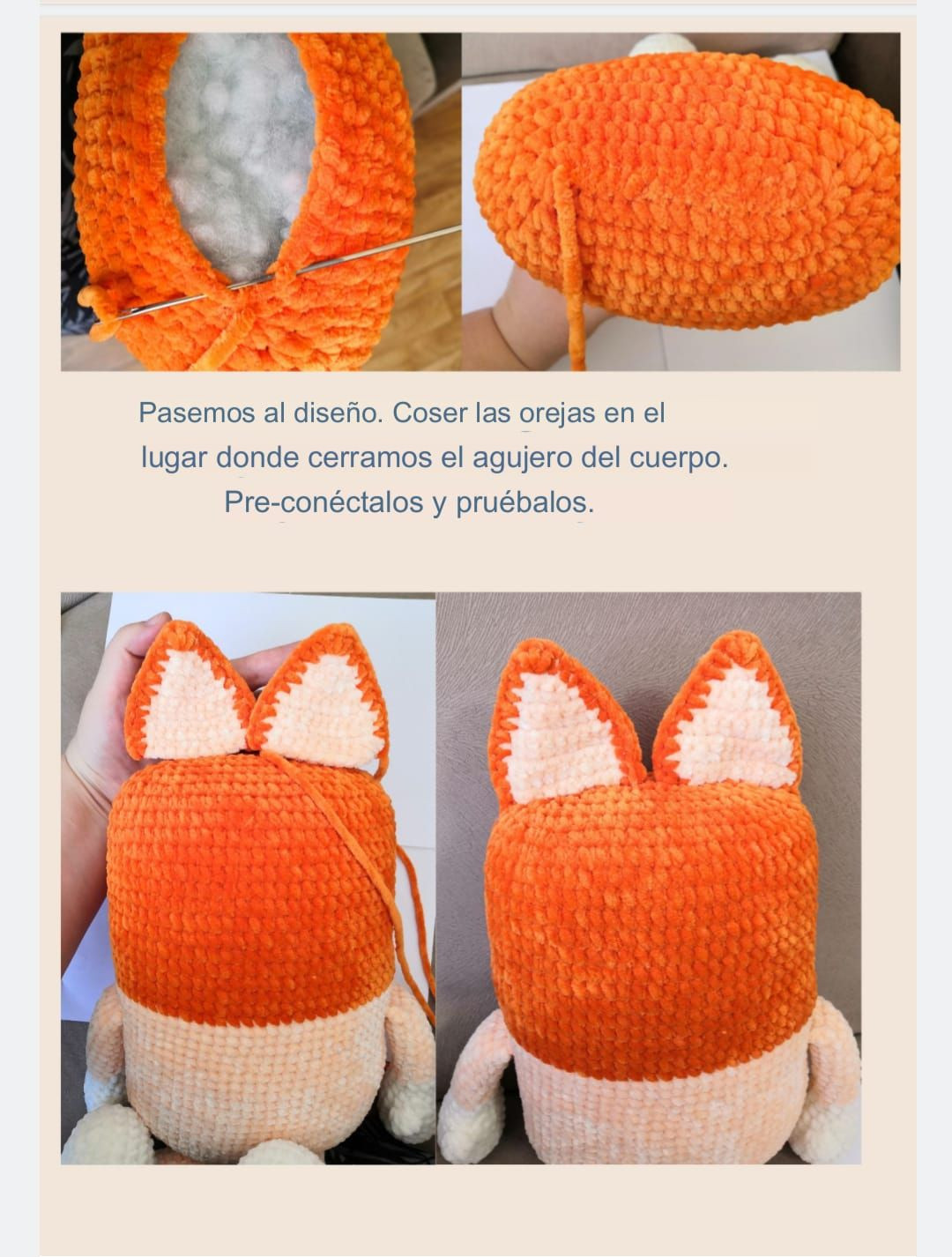 Patrón de crochet para muñecos Azul y Bingo