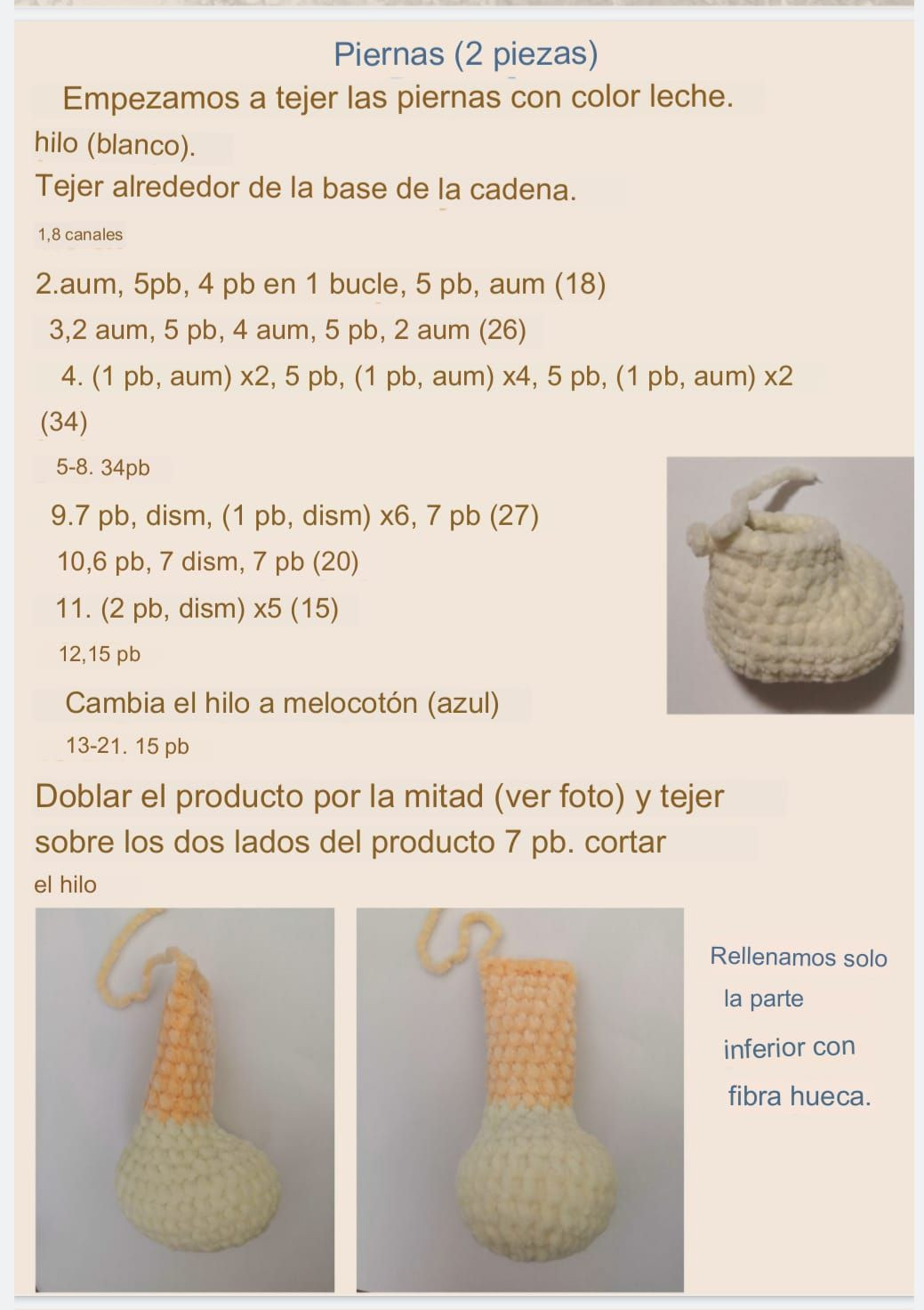 Patrón de crochet para muñecos Azul y Bingo