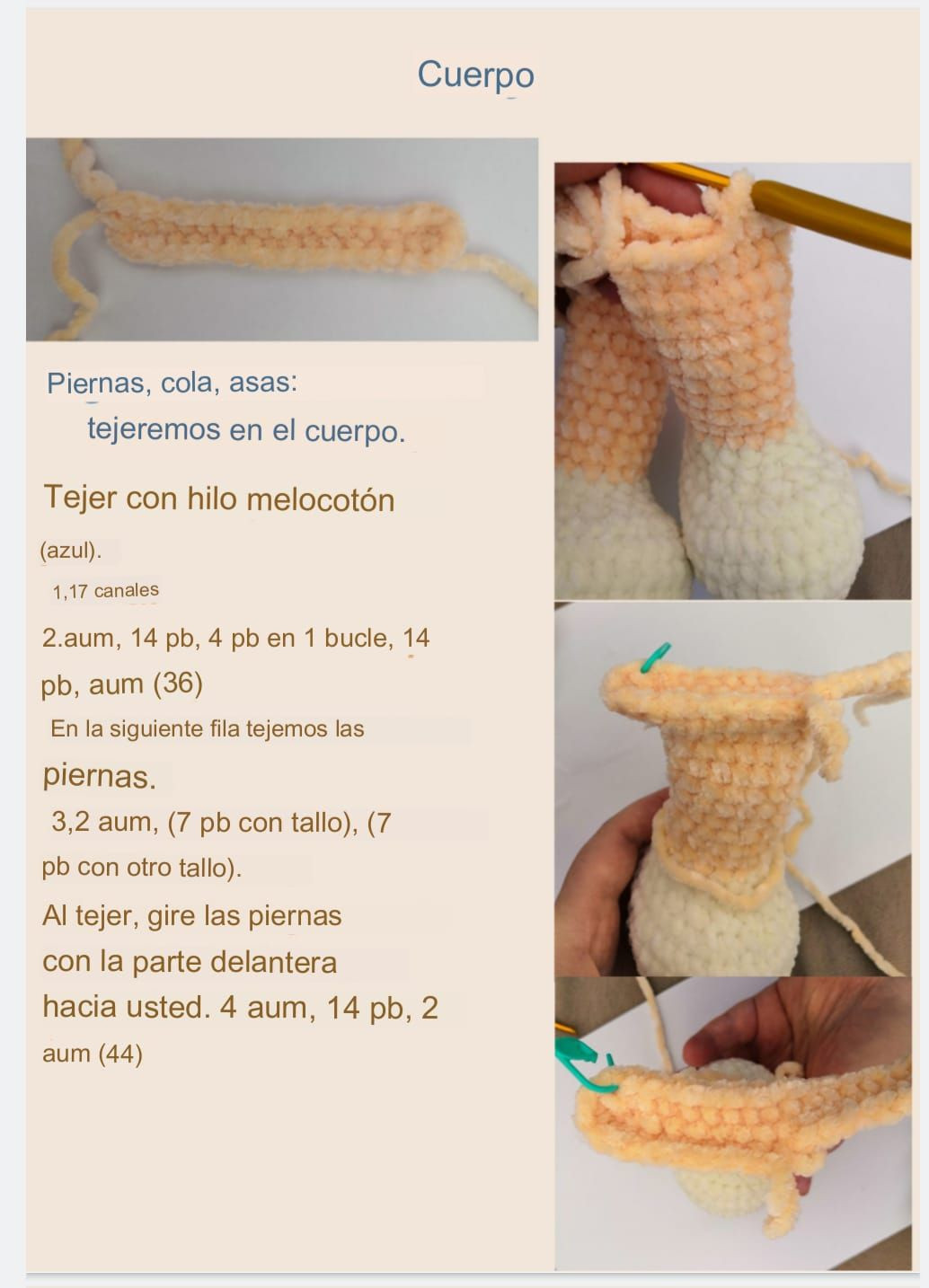 Patrón de crochet para muñecos Azul y Bingo