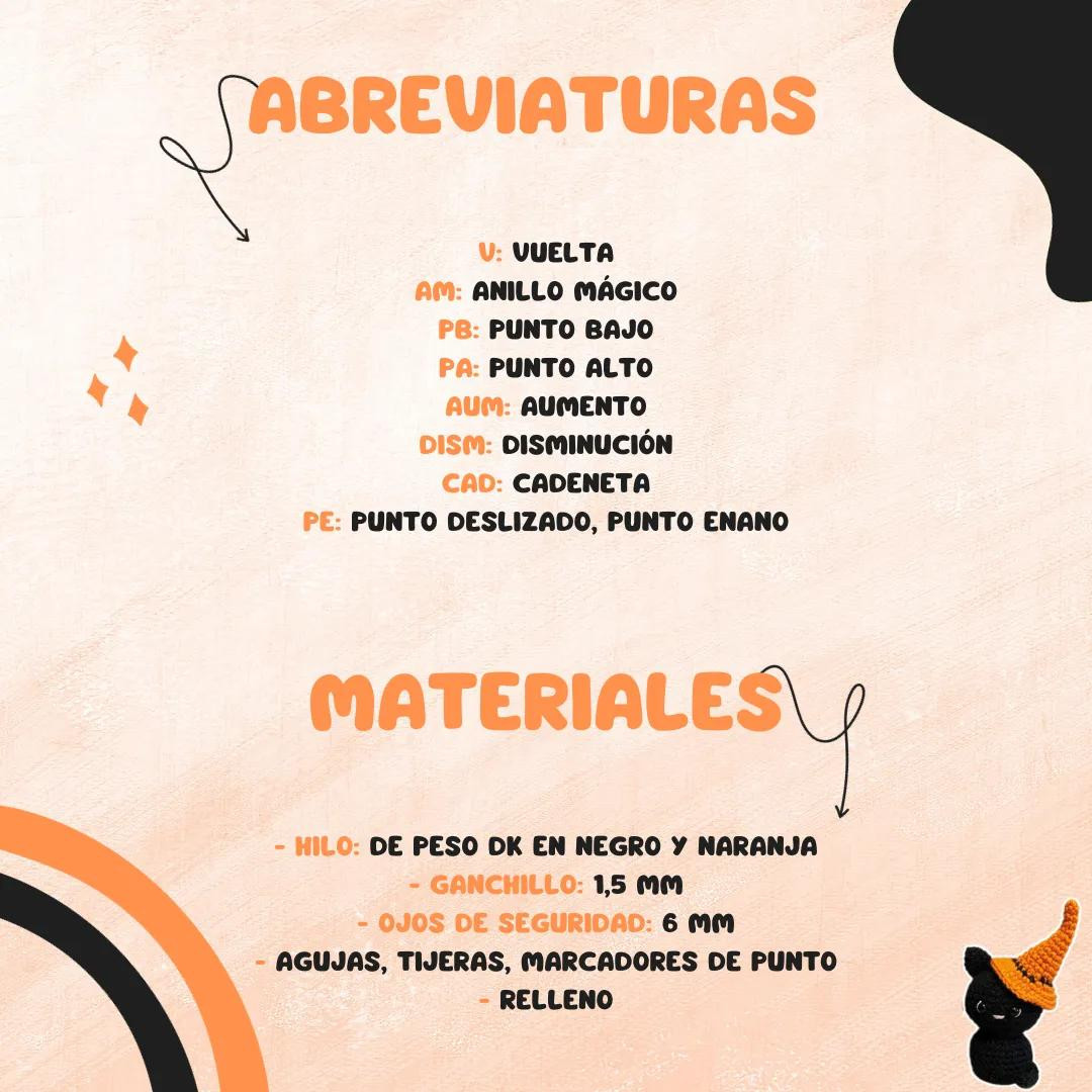 Patrón de gato embrujado amigurumi para Halloween – Gratis y fácil