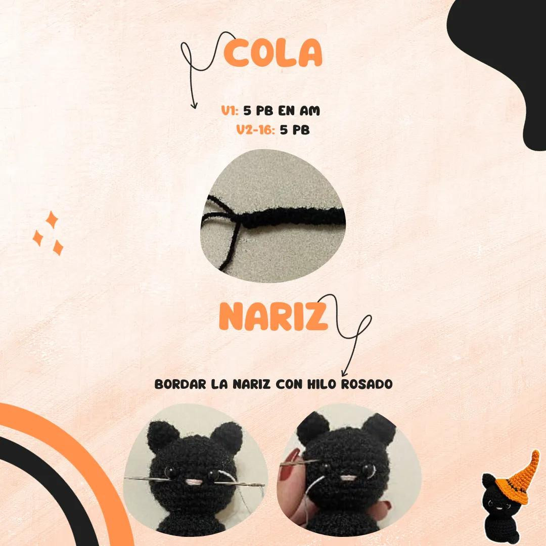 Patrón de gato embrujado amigurumi para Halloween – Gratis y fácil
