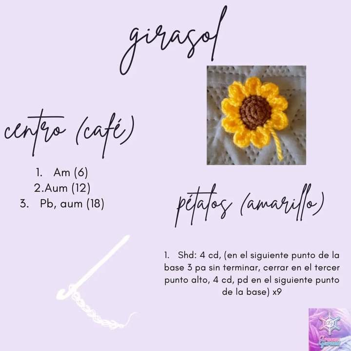 Patrón de Girasol en Maceta: Guía de Crochet Gratis