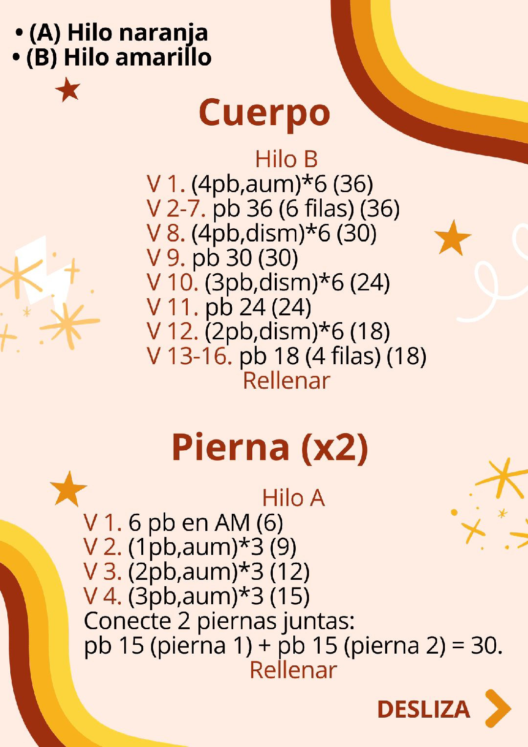 Patrón de León Amigurumi Gratis para Tejer