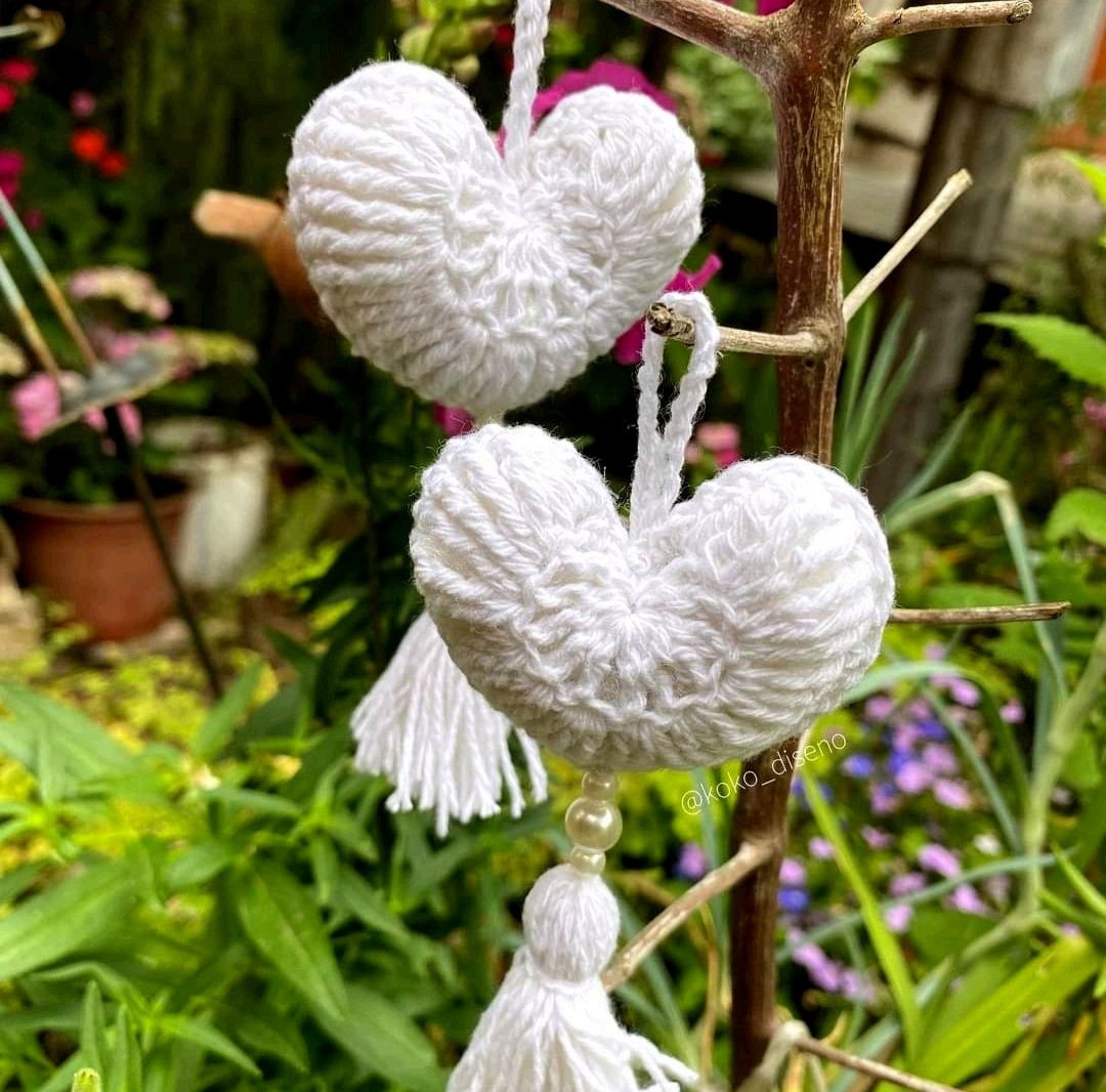 Patrón de llavero de corazón fácil y rápido de hacer