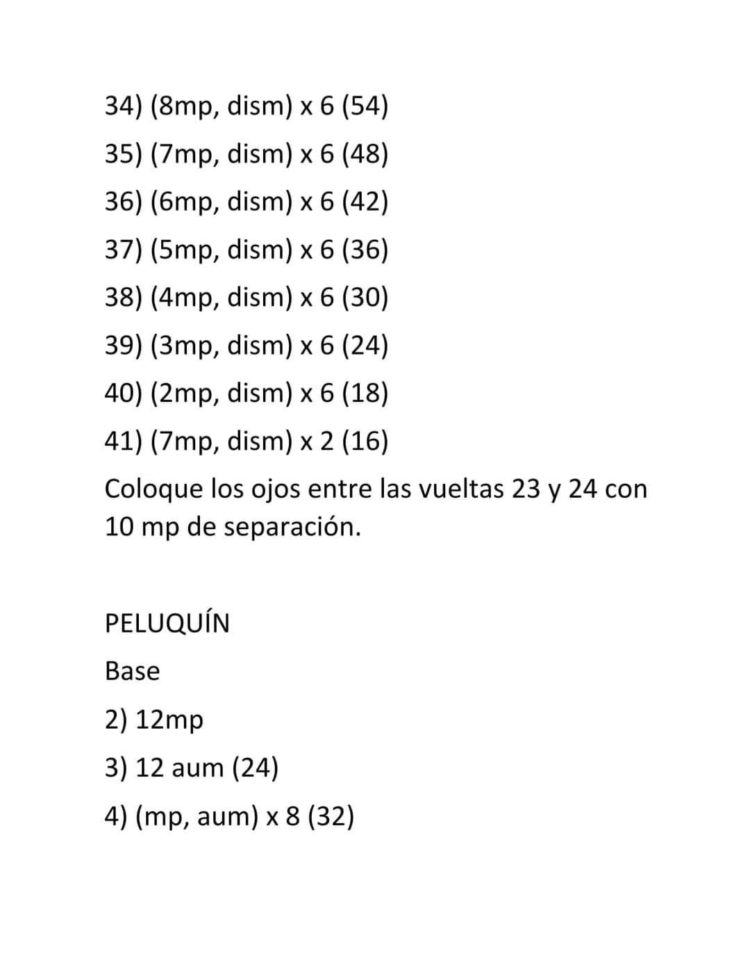 Patrón de Muñeca Denise para Crochet en Estilo Amigurumi