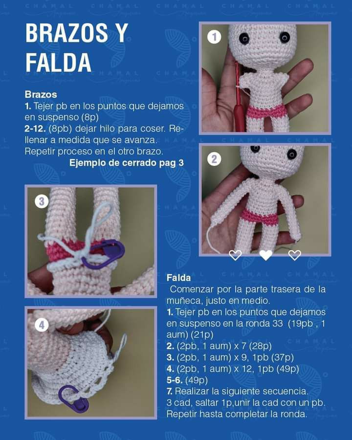 Patrón de muñeca Susana en crochet, nivel intermedio