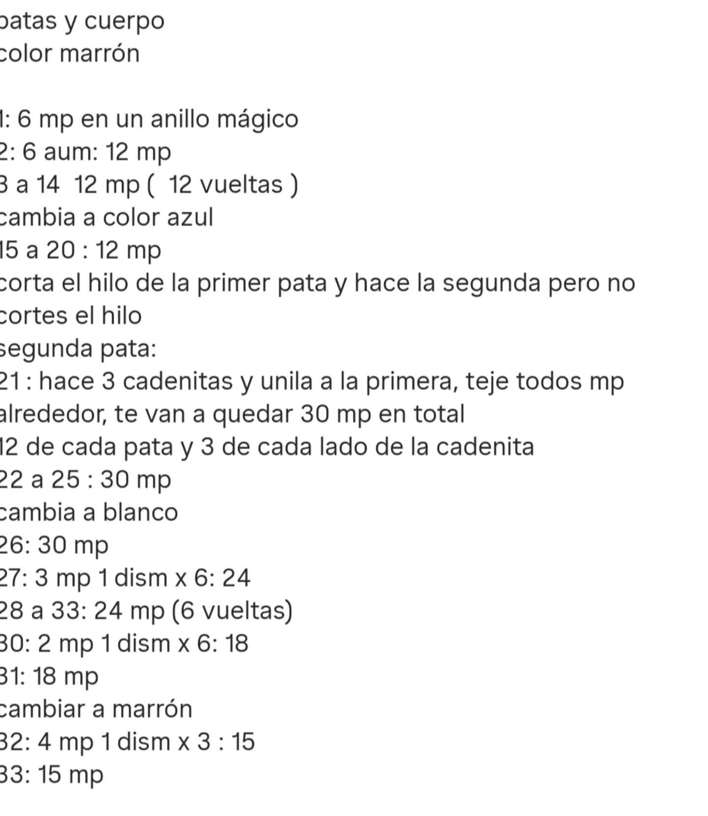 Patrón de oso marinero de ganchillo para principiantes