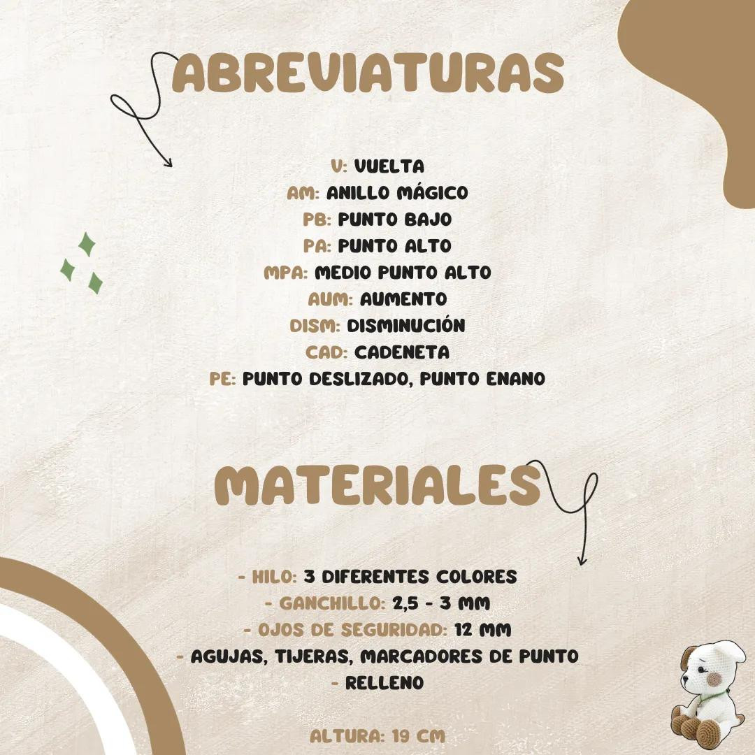 Patrón de Perrito Amigurumi Gratis para Principiantes