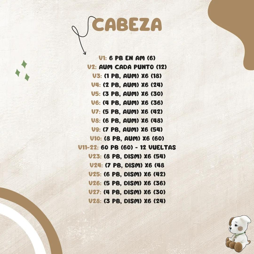 Patrón de Perrito Amigurumi Gratis para Principiantes