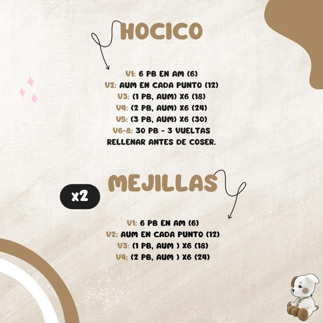 Patrón de Perrito Amigurumi Gratis para Principiantes