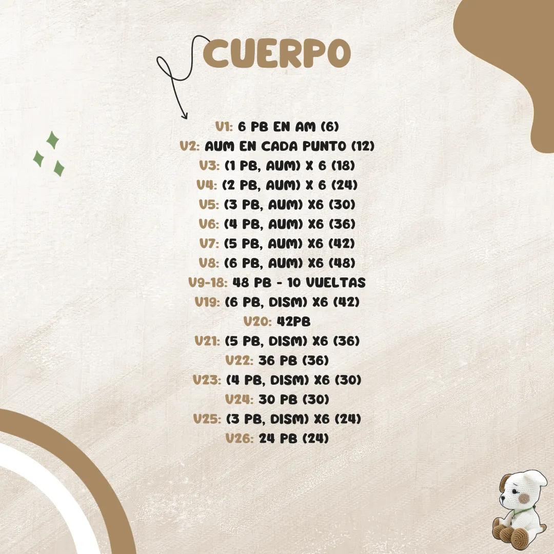 Patrón de Perrito Amigurumi Gratis para Principiantes