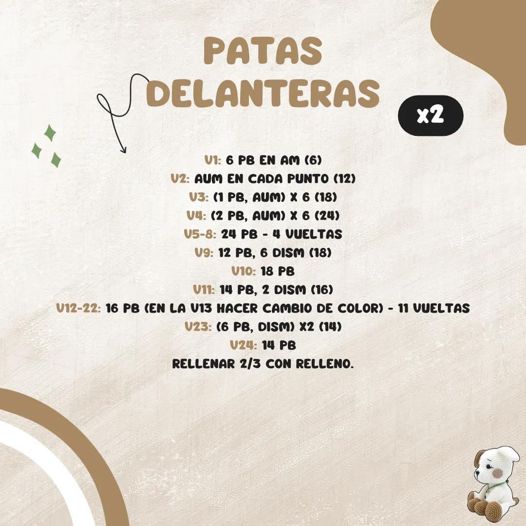 Patrón de Perrito Amigurumi Gratis para Principiantes