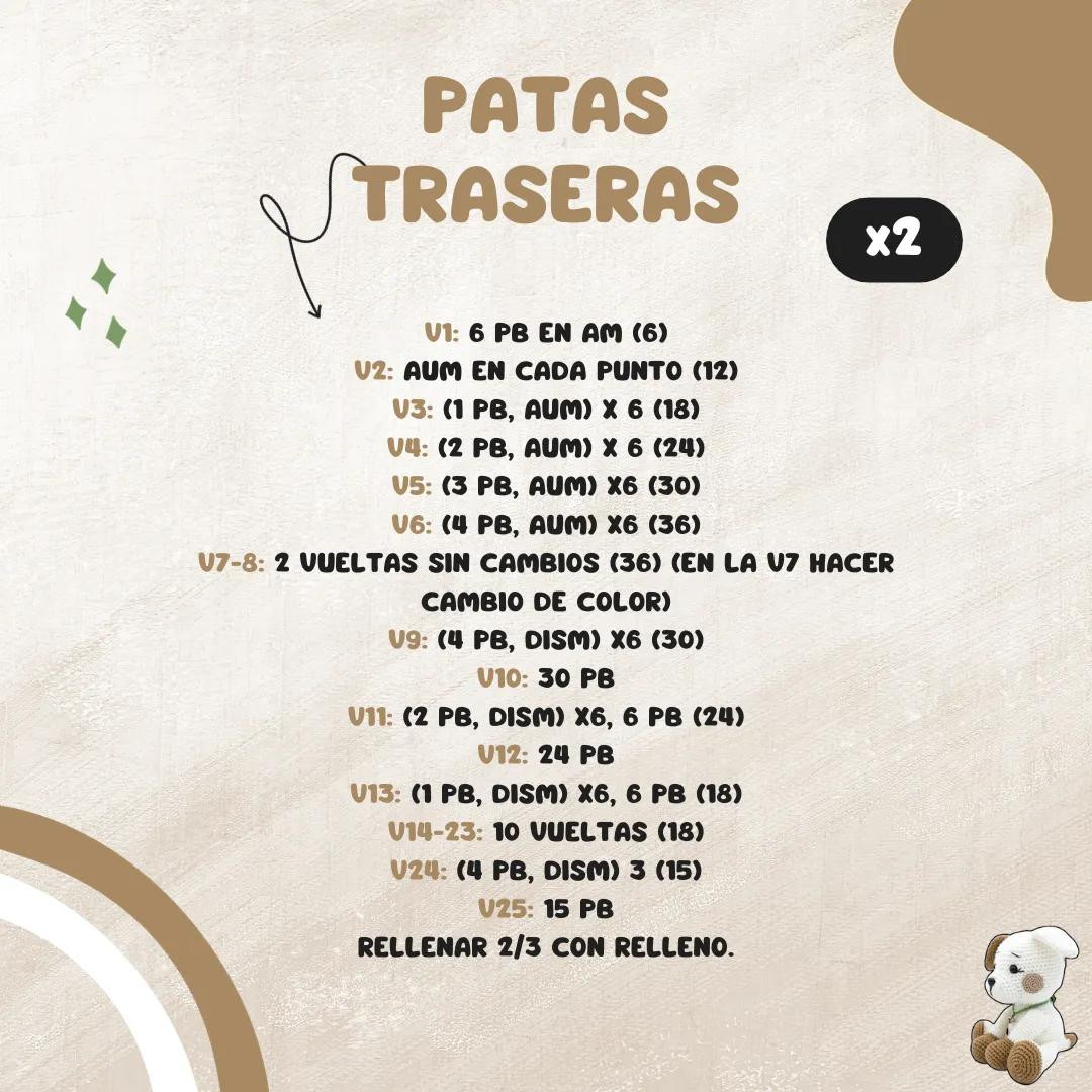 Patrón de Perrito Amigurumi Gratis para Principiantes