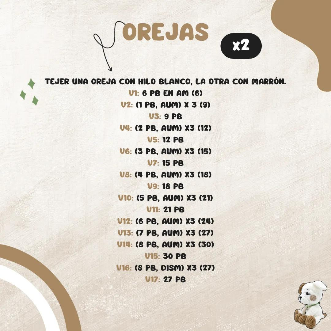 Patrón de Perrito Amigurumi Gratis para Principiantes