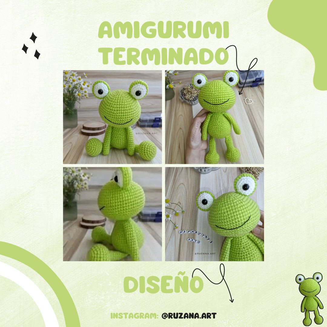 Patrón de Rana Amigurumi Gratis para Tejedores Creativos