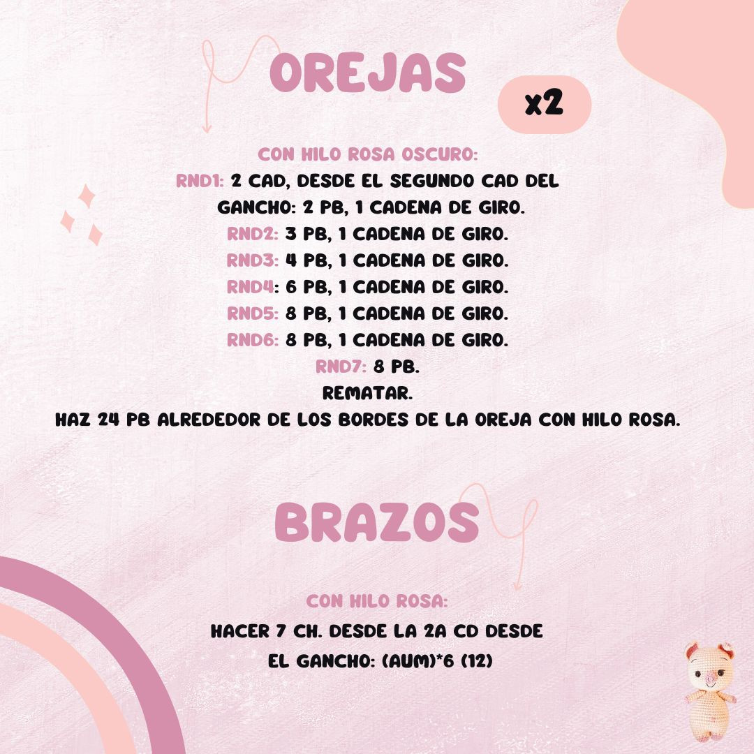 Patrón Gratis de Cerdito Amigurumi para Tejedoras Creativas