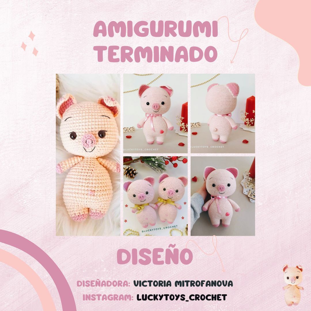 Patrón Gratis de Cerdito Amigurumi para Tejedoras Creativas