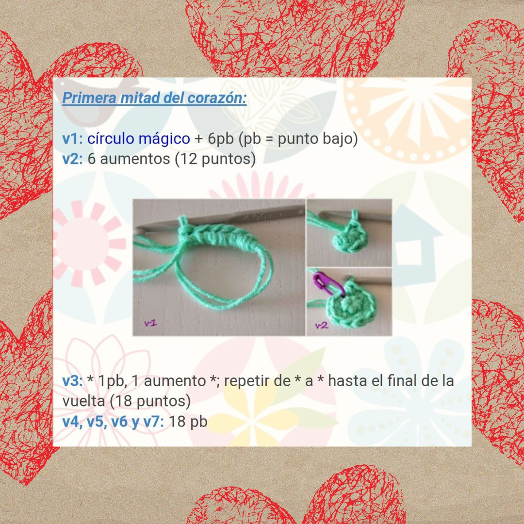 Patrón Gratis para Corazón Amigurumi