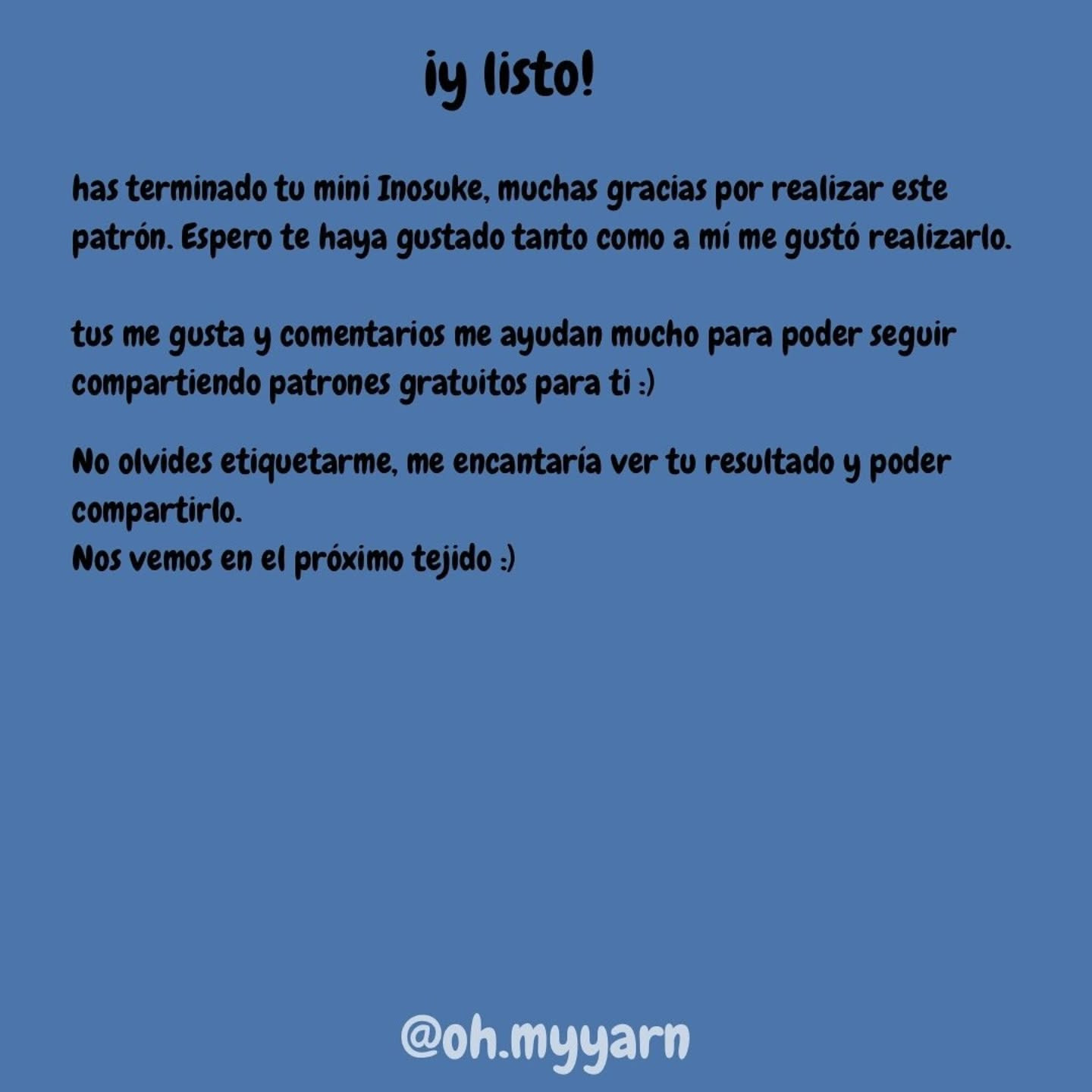 Patrón gratuito de amigurumi de Inosuke Hashibira de Demon Slayer