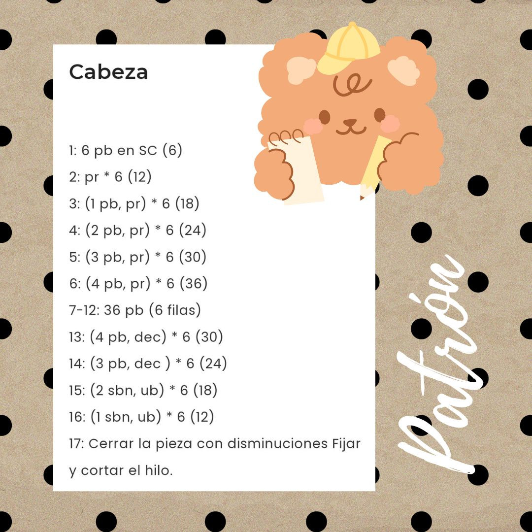 Patrón gratuito para tejer ositos amigurumi adorables