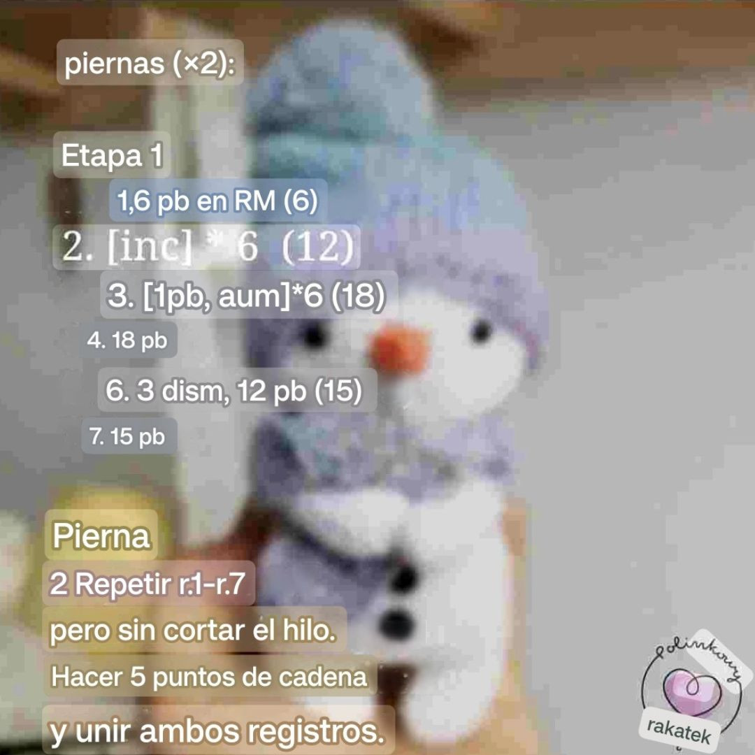 Patrón gratuito para tejer un muñeco de nieve adorable