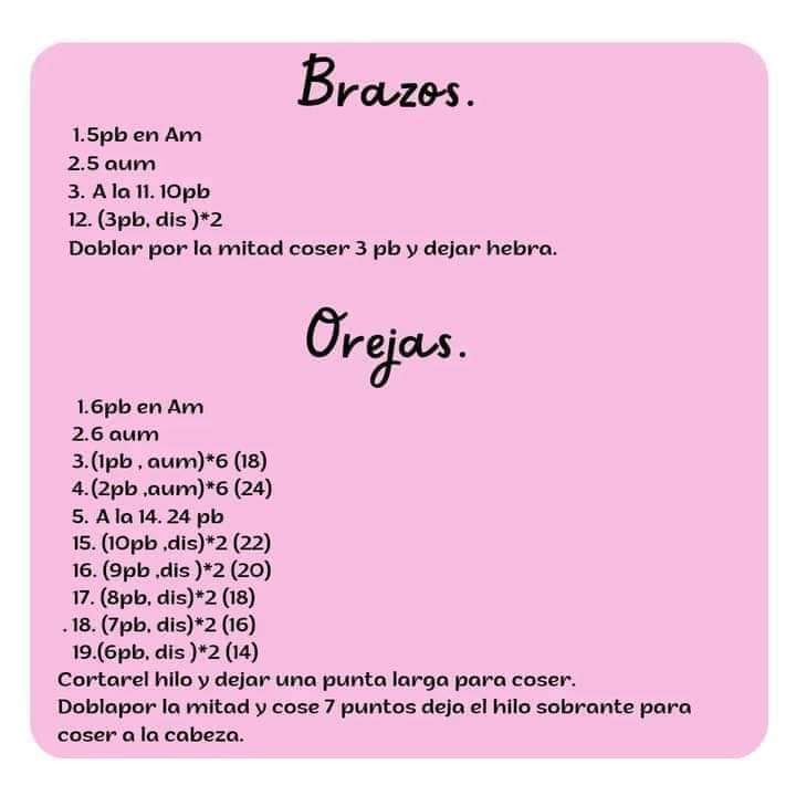 Patrón gratuito para tejer un osito de peluche adorable