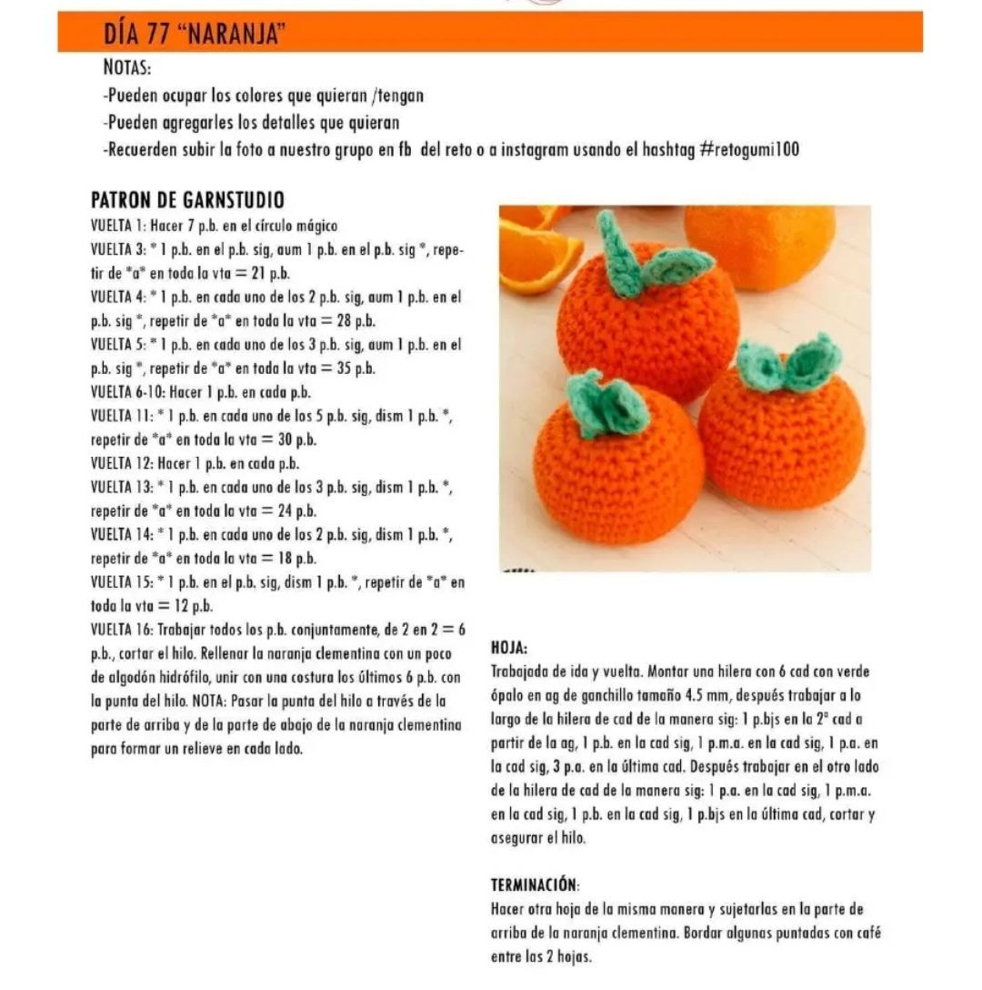 Patrones de amigurumi de sandía para principiantes