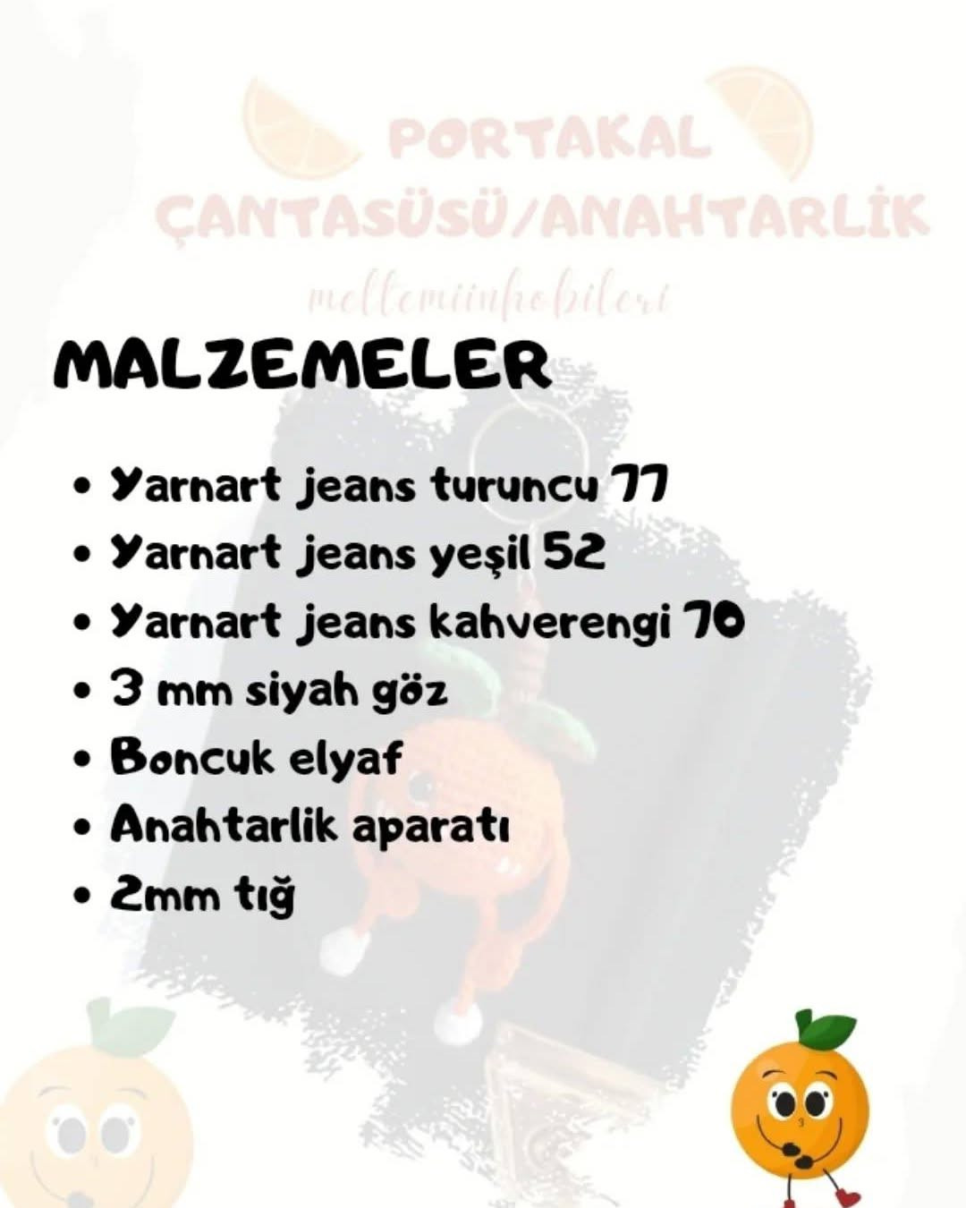 Portakal Şeklinde Anahtarlık veya Çanta Süsü Nasıl Yapılır