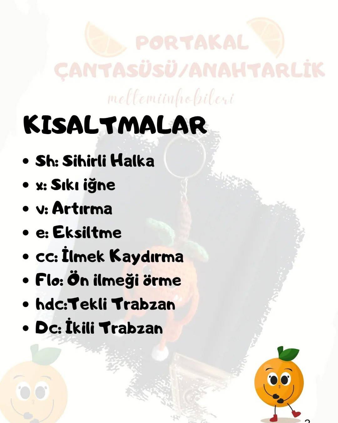 Portakal Şeklinde Anahtarlık veya Çanta Süsü Nasıl Yapılır