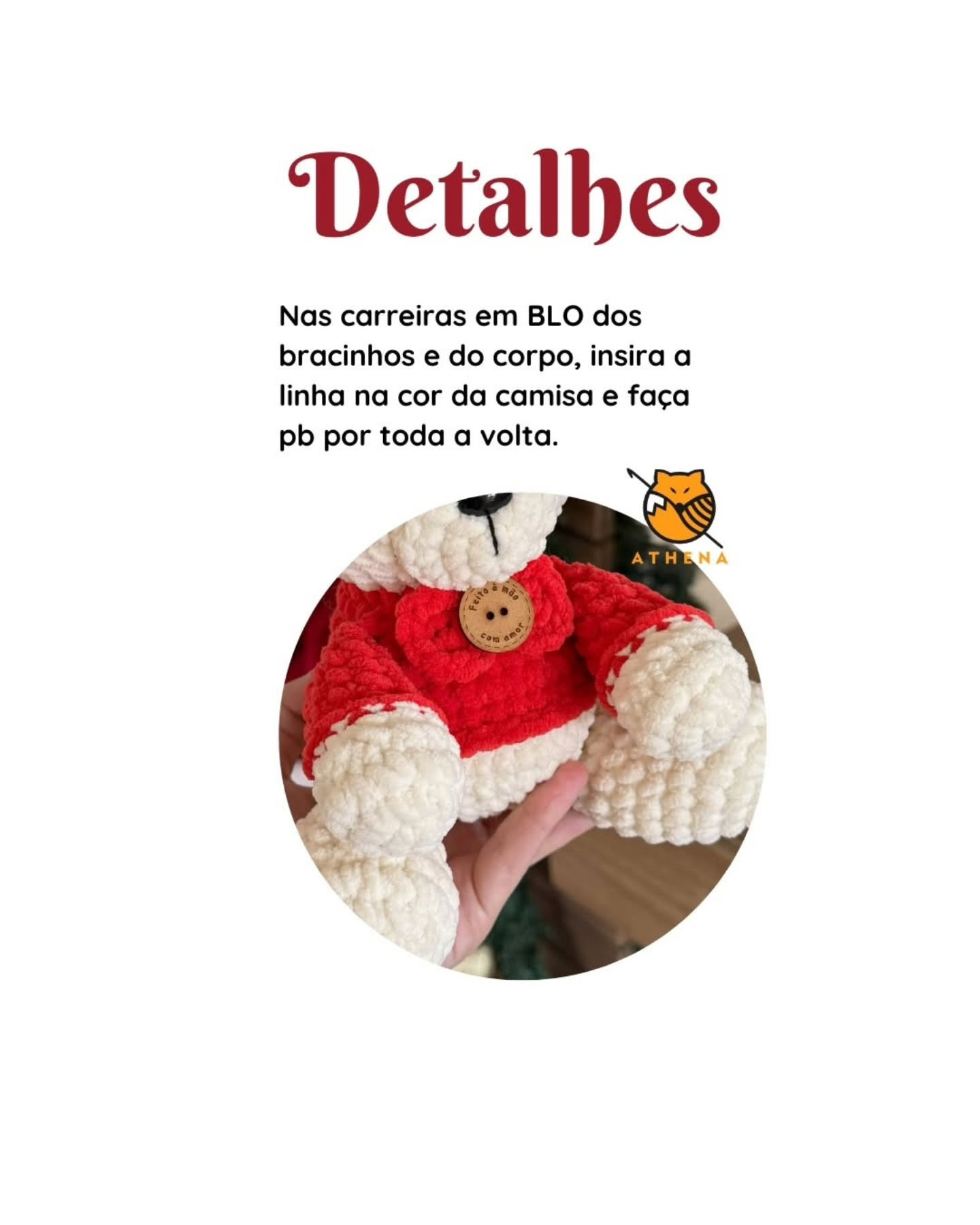 Receita de Crochê: Ursinho de Pelúcia Fofo para Presentear