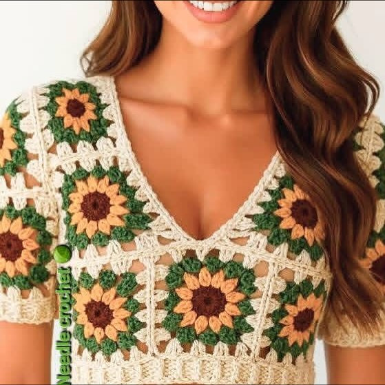 Sunflower Crochet Top Pattern: Bright and Stylish Design