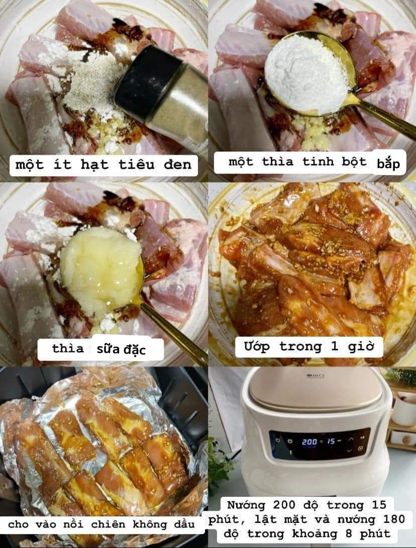 Sườn Nướng Ngon Đậm Đà Cùng Nồi Chiên Không Dầu