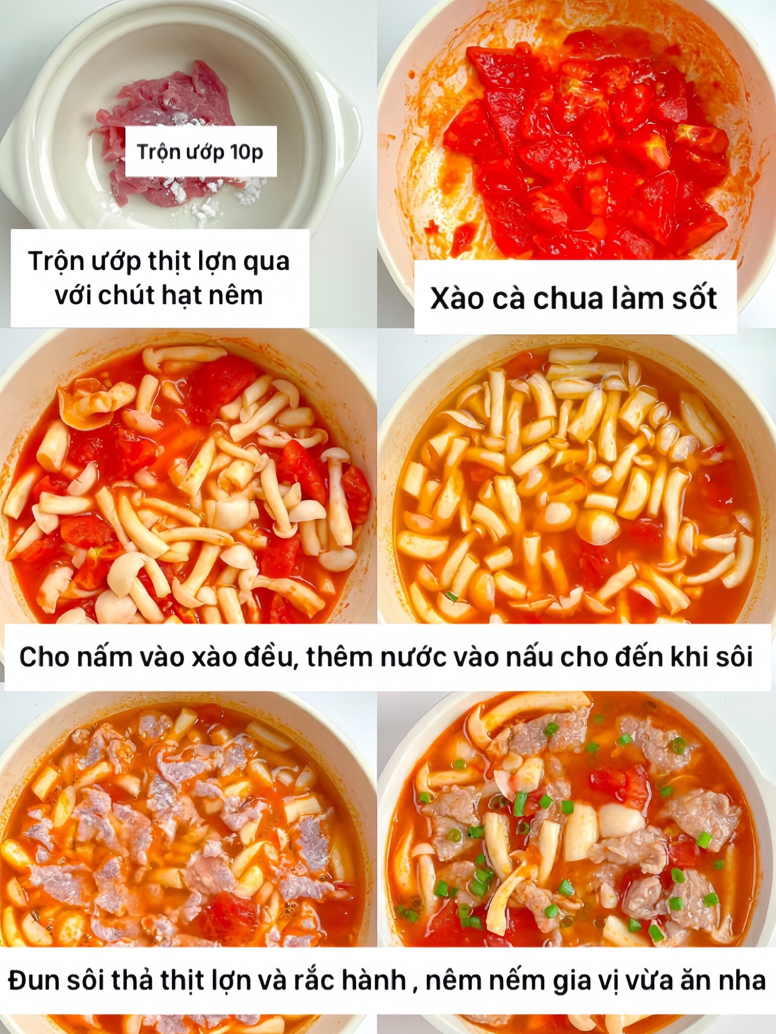 Súp Nấm Thịt Bò Ngon Ngọt Cho Ngày Lạnh