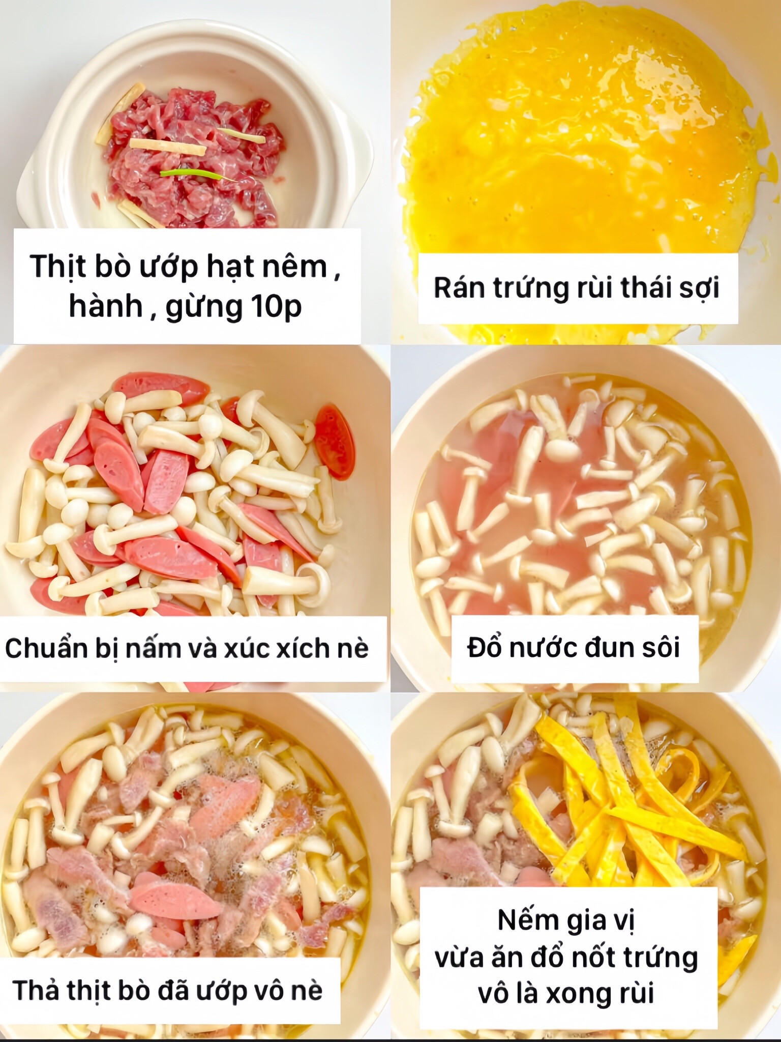 Súp Nấm Thịt Bò Ngon Ngọt Cho Ngày Lạnh