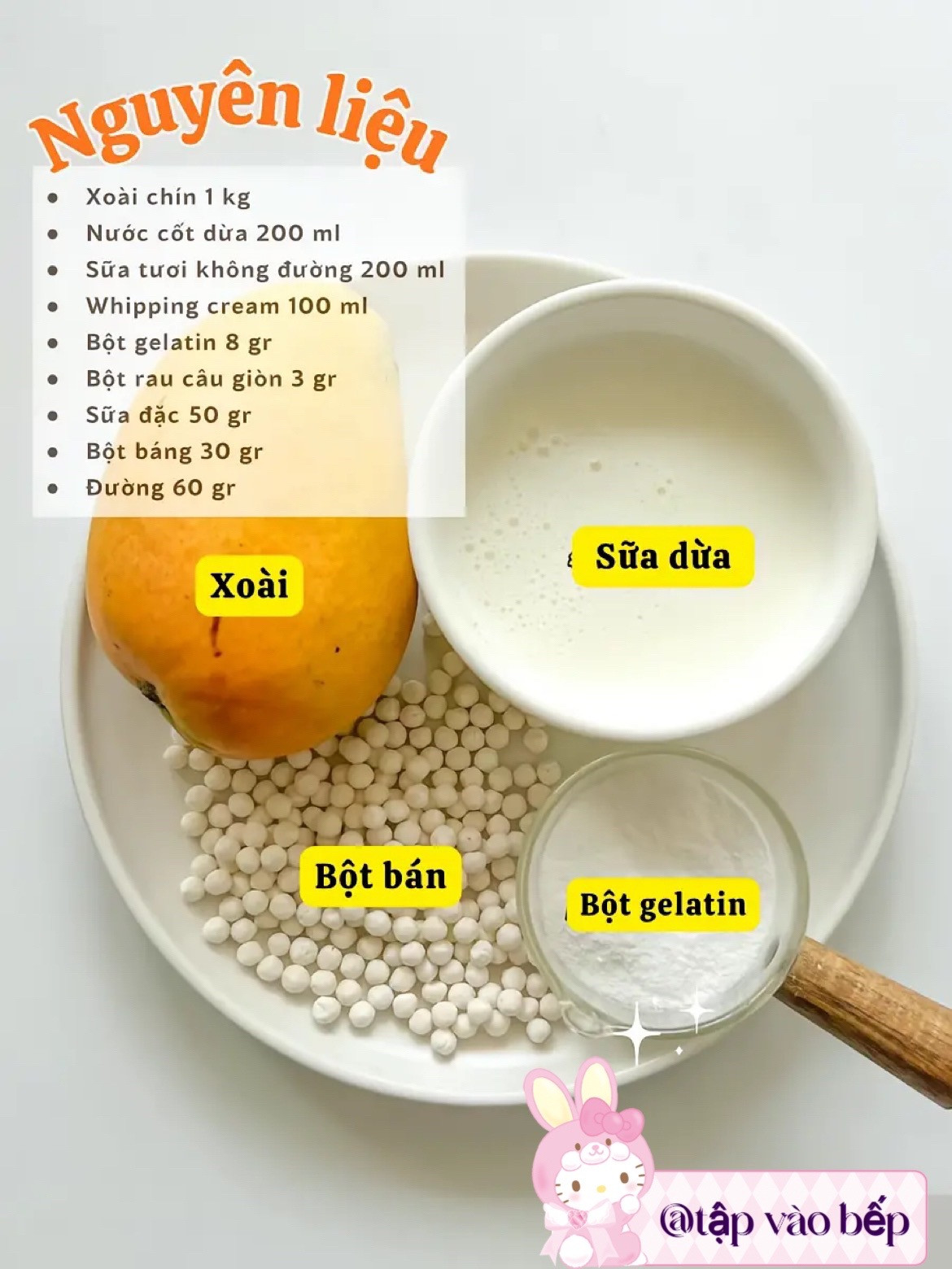 Thạch xoài mát lạnh, ngọt ngào hương vị nhiệt đới