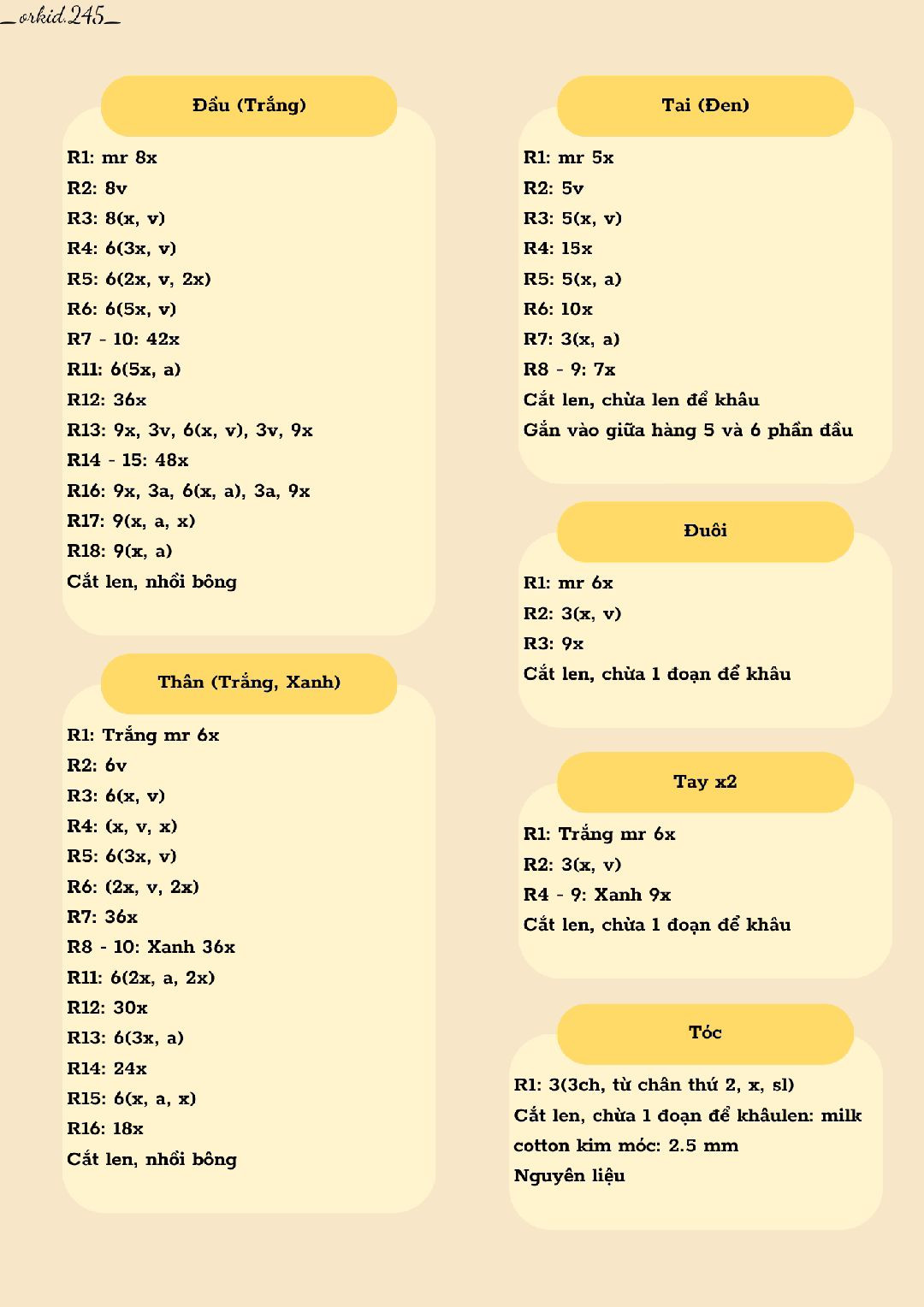 Thú móc len dễ thương và thông điệp may mắn
